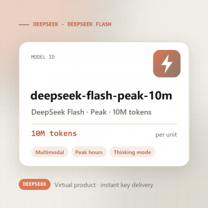 DeepSeek Flash · Peak · 10M tokens