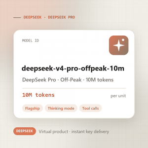DeepSeek Pro · Off-Peak · 10M tokens